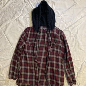flannel hoodie